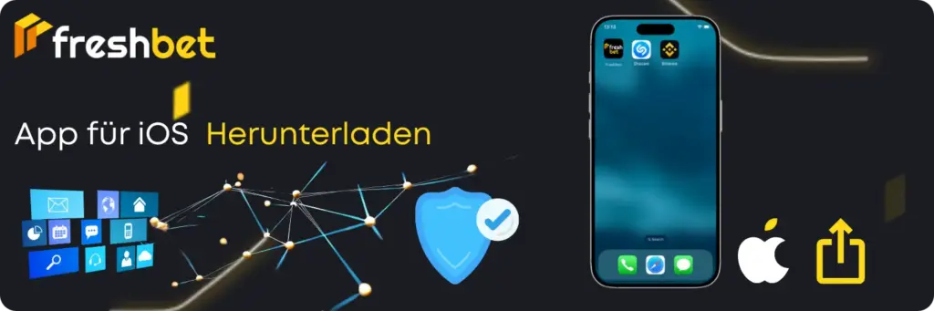 Download-Methode von Freshbet zum Hinzufügen der App auf iOS – Freshbet herunterladen