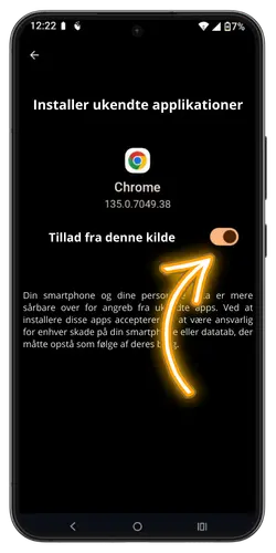 Tillad installation af Freshbet download app fra ukendte kilder på en Android-enhed