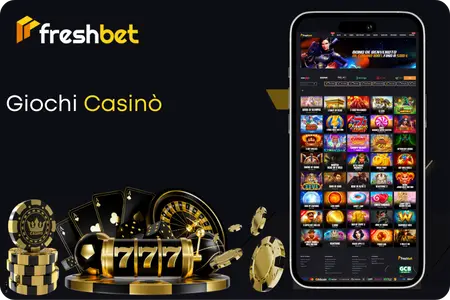 Giochi da casinò mostrati nell’app dopo scaricare Freshbet
