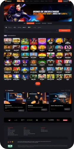 Juegos de casino online mostrados en la interfaz de la Freshbet app