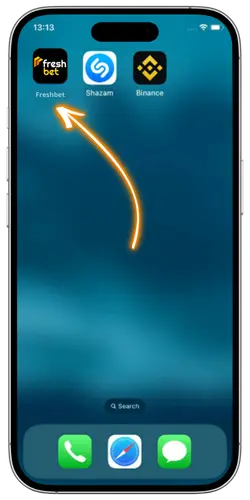 Freshbet iOS genvej klar til åbning på mobil