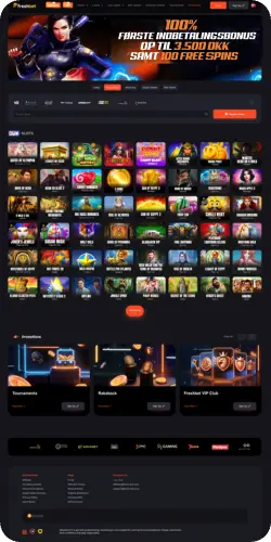 Online casinospil vist i Freshbet appens interface