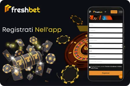 Sezione bonus del casinò all’interno della Freshbet app
