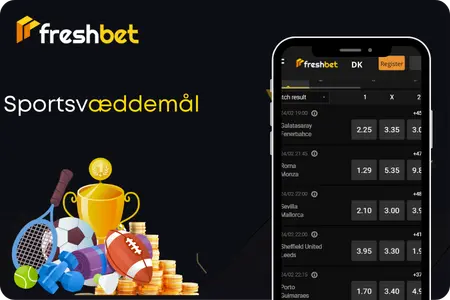 Sportsbetting-markeder vist i Freshbet download app