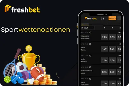Sportwettenmärkte, die in der Version Freshbet app herunterladen angezeigt werden