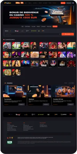 Tables de casino live affichées dans l’app mobile Freshbet