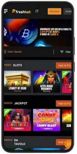 Schermata di installazione completata della Freshbet app Android
