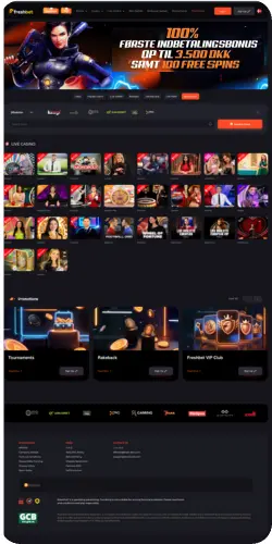 Live casino-borde vist i Freshbet mobilappen
