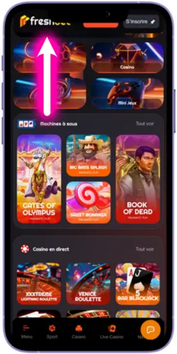 Page de connexion du site officiel de Freshbet Casino