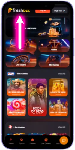 Freshbet Casinos officielle login-side