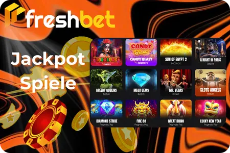 Top-Jackpot-Spiele im Freshbet Casino