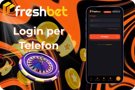 Anmeldeformular für die Mobiltelefonnummer von Freshbet Casino