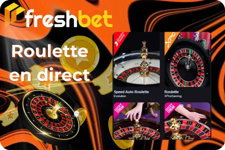 Tables de roulette du casino Freshbet